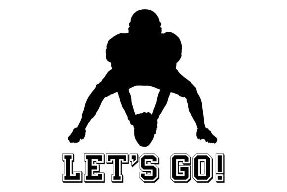 American Football Player Silhouette SVG for Blog Graphics & Editorial Design