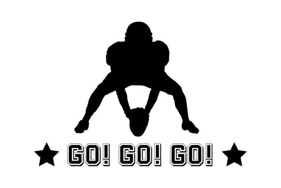 American Football Silhouette: A Dynamic Graphic for Crafts & Marketing