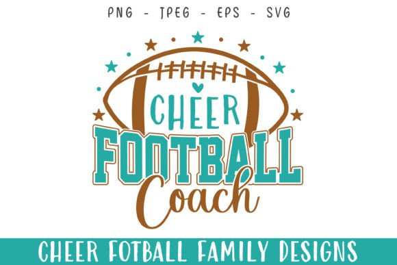 Cheer Football Player Coach Love SVG Graphics & Crafts