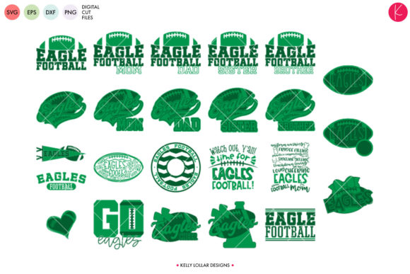 Eagles Football Bundle Graphics for Crafts