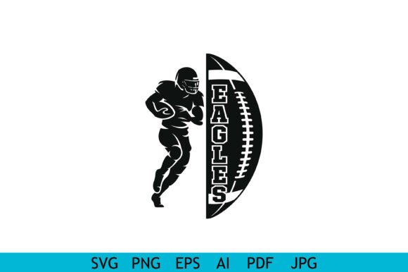 Eagles Football Player Sports Design Graphics & Crafts