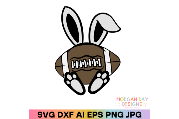 Football Easter Bunny SVG for Crafts and Graphics