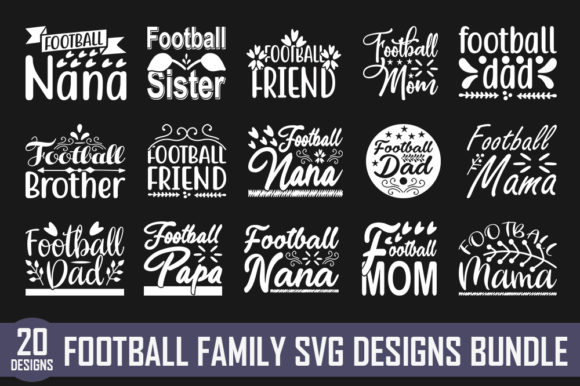 Football Family Quotes Bundle: Graphics & Crafts