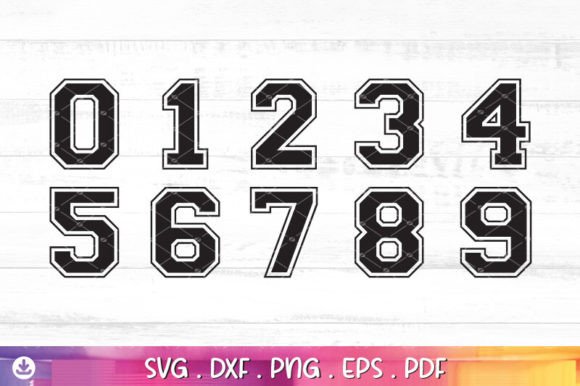 Football Jersey Numbers Svg for Crafts