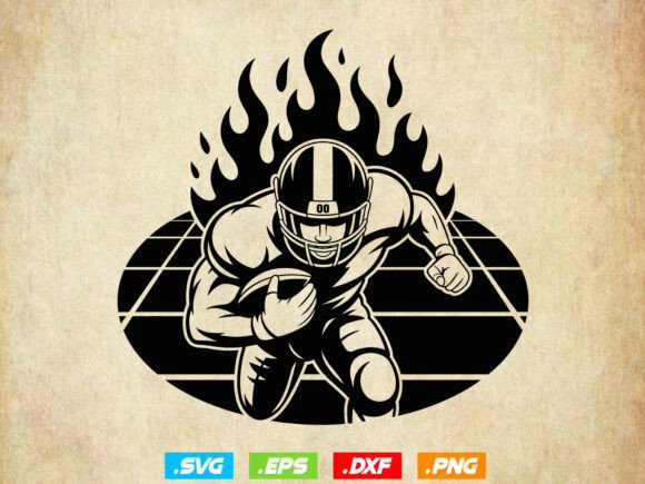 Football Player SVG for Graphics & Crafts
