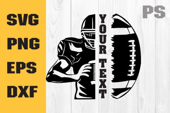 Football Template Svg, Half Football Graphics & Crafts