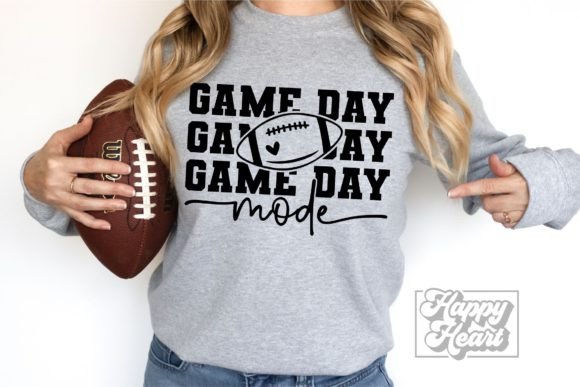 Game Day Mode Football Mama Shirt SVG: A Crafts-Friendly Graphic for Bold Branding