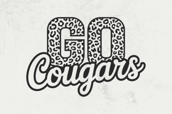 Go Cougars Leopard Graphics for Crafts
