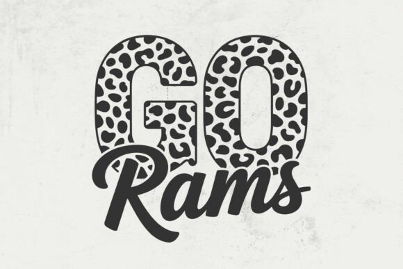 Go Rams Leopard Football Svg Graphics & Crafts
