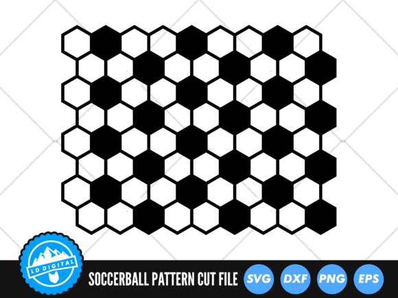 Soccer Pattern SVG Football Pattern for Graphics & Crafts