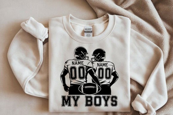 Two Football Players SVG for Graphics and Crafts